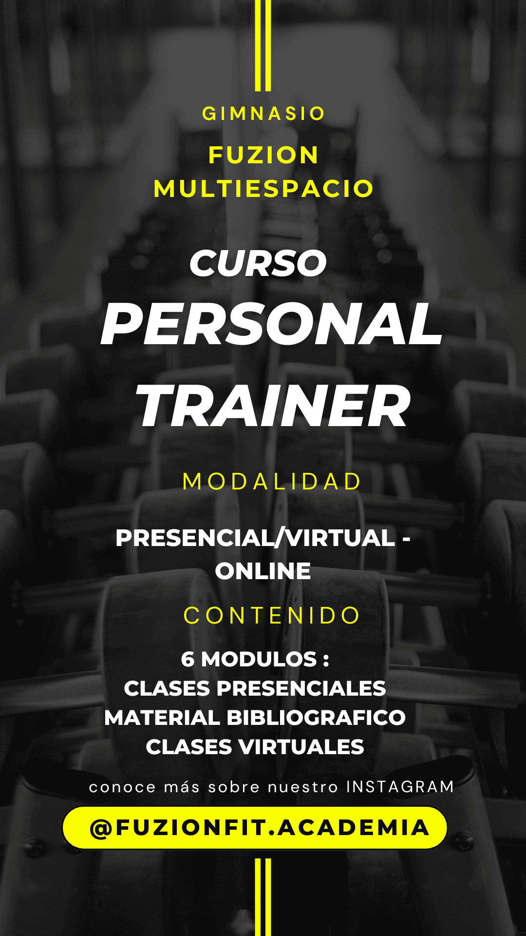 CURSO PERSONAL TRAINER/INSTRUCTOR DE MUSCULACIÓN
